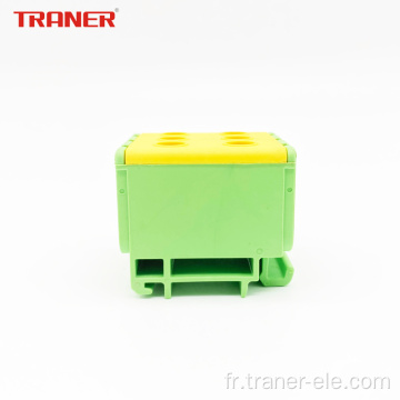 Bornier universel 50mm2 3 voies jaune/vert